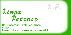 kinga petrusz business card